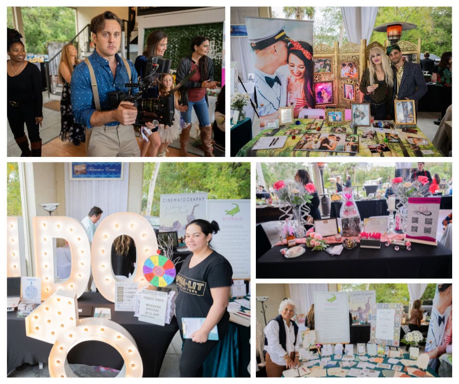 Vendors showcasing their services at the Bonita Ranch Open House and Wedding Expo in Melbourne, Florida