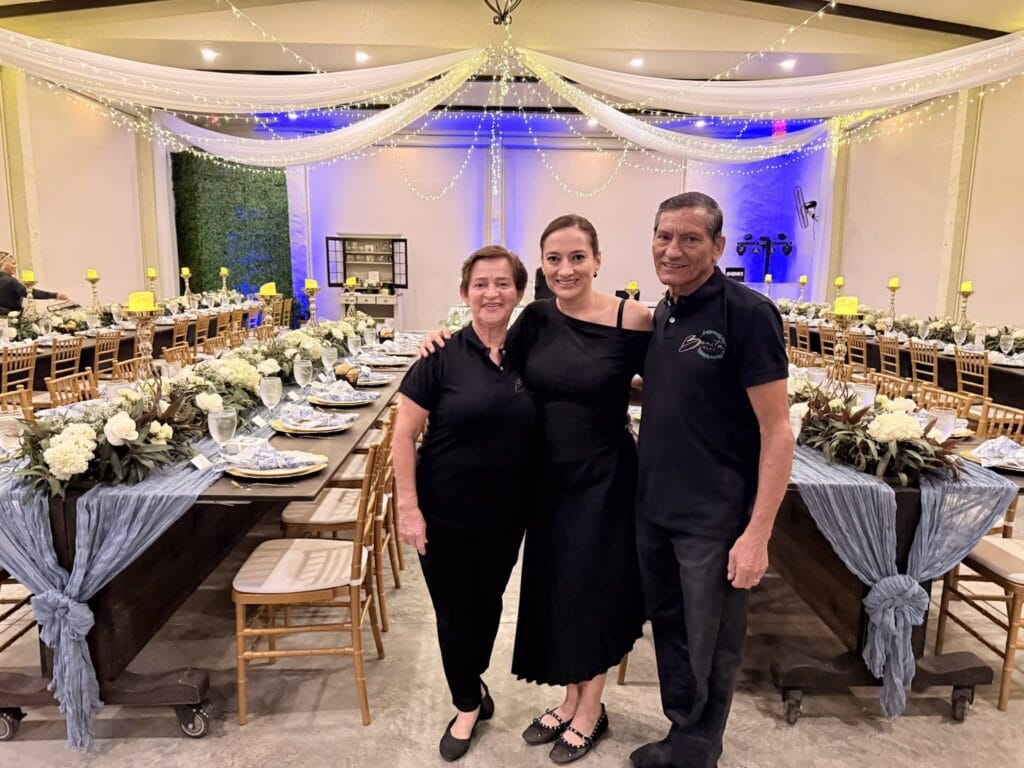 Bonita Ranch family in reception setup for a destination wedding in Melbourne Florida featuring from nursery to table decor