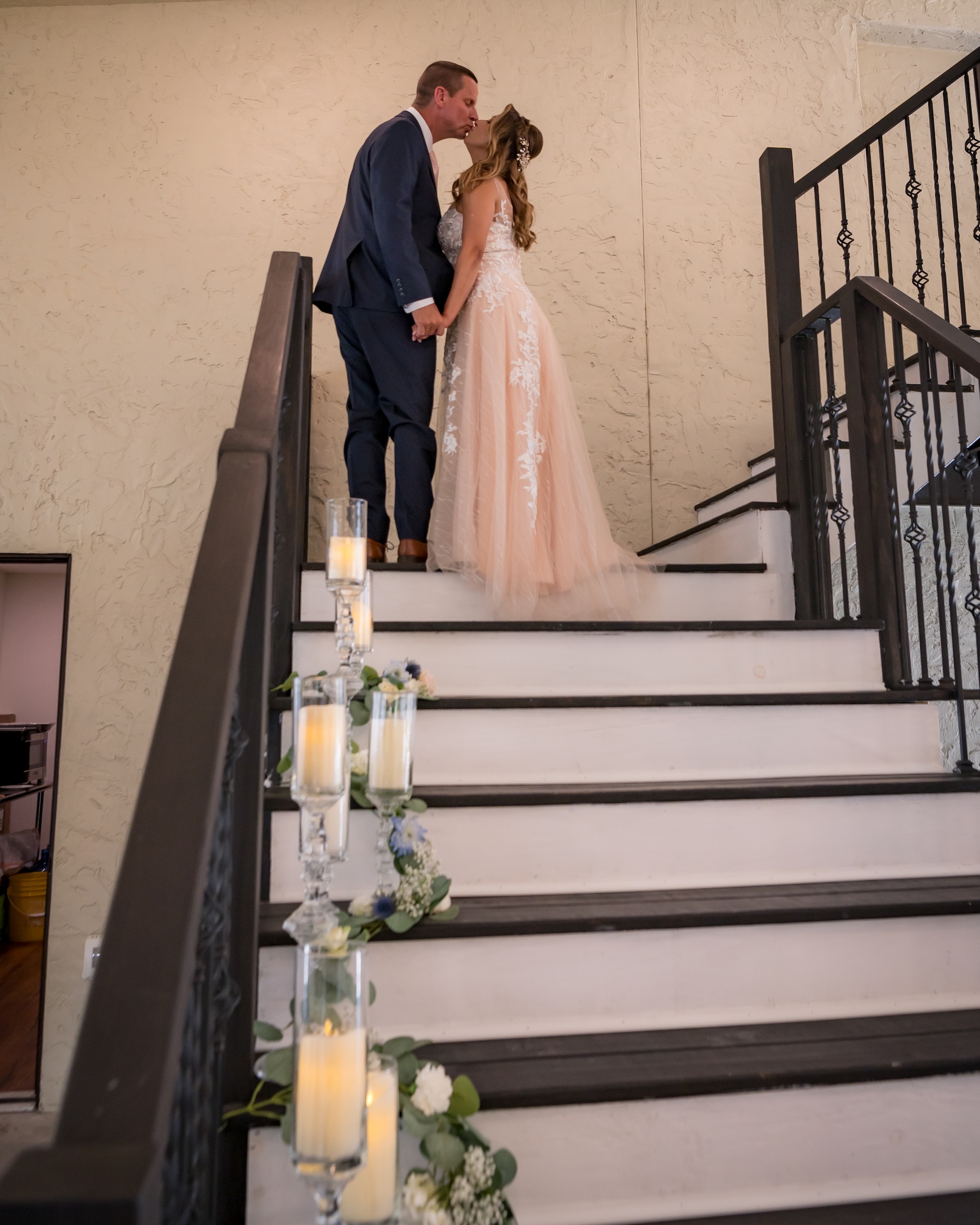 Couple posing together after intimate wedding ceremony at Bonita Ranch venue in Melbourne Florida